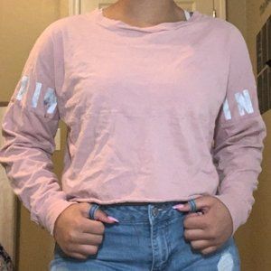 Cropped Long Sleeve PINK Top